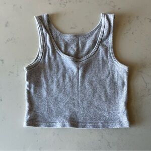 Women’s Gray Cotton Crop Top Size S